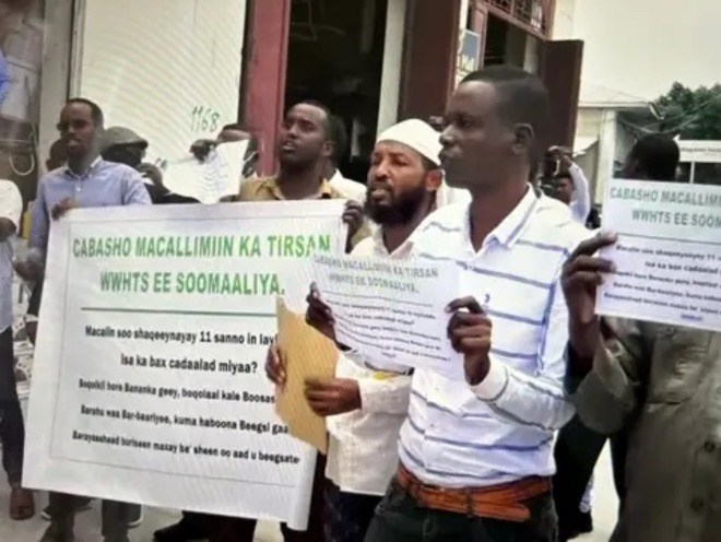 Somali teachers protest termination of employment contracts