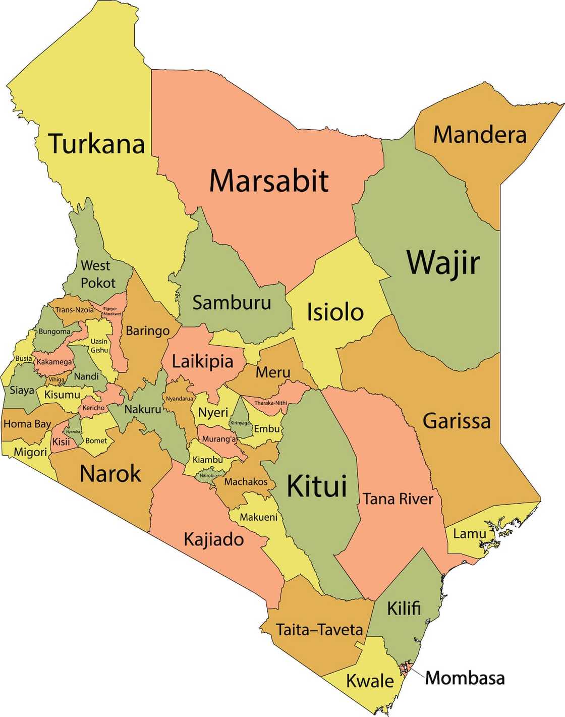 The 47 counties of Kenya. (Photo: Map)