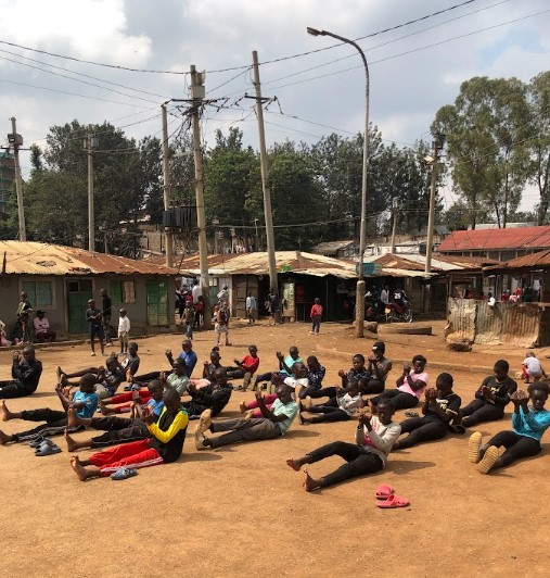 Mathare Kids Talent Hub members at a training. [Photo Handout)