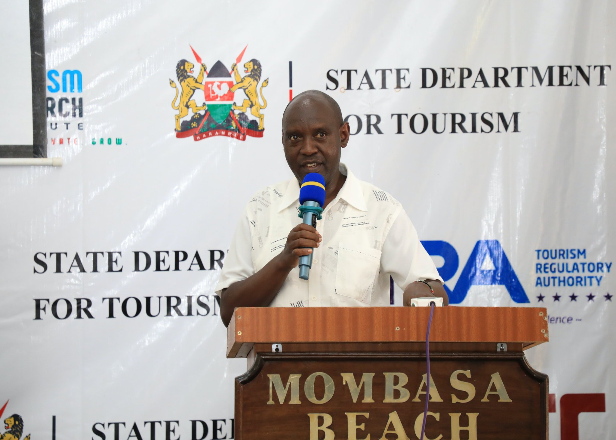 Representatives from the Ministry of Tourism, the Kenya Tourism Board (KTB), the Kenya Tourism Federation (KTF), hoteliers, tourism traffic police unit, among others meet on Wednesday, July 3, 2024 in Mombasa to discuss security measures for the tourism sector. (Photo: Farhiya Hussein) 