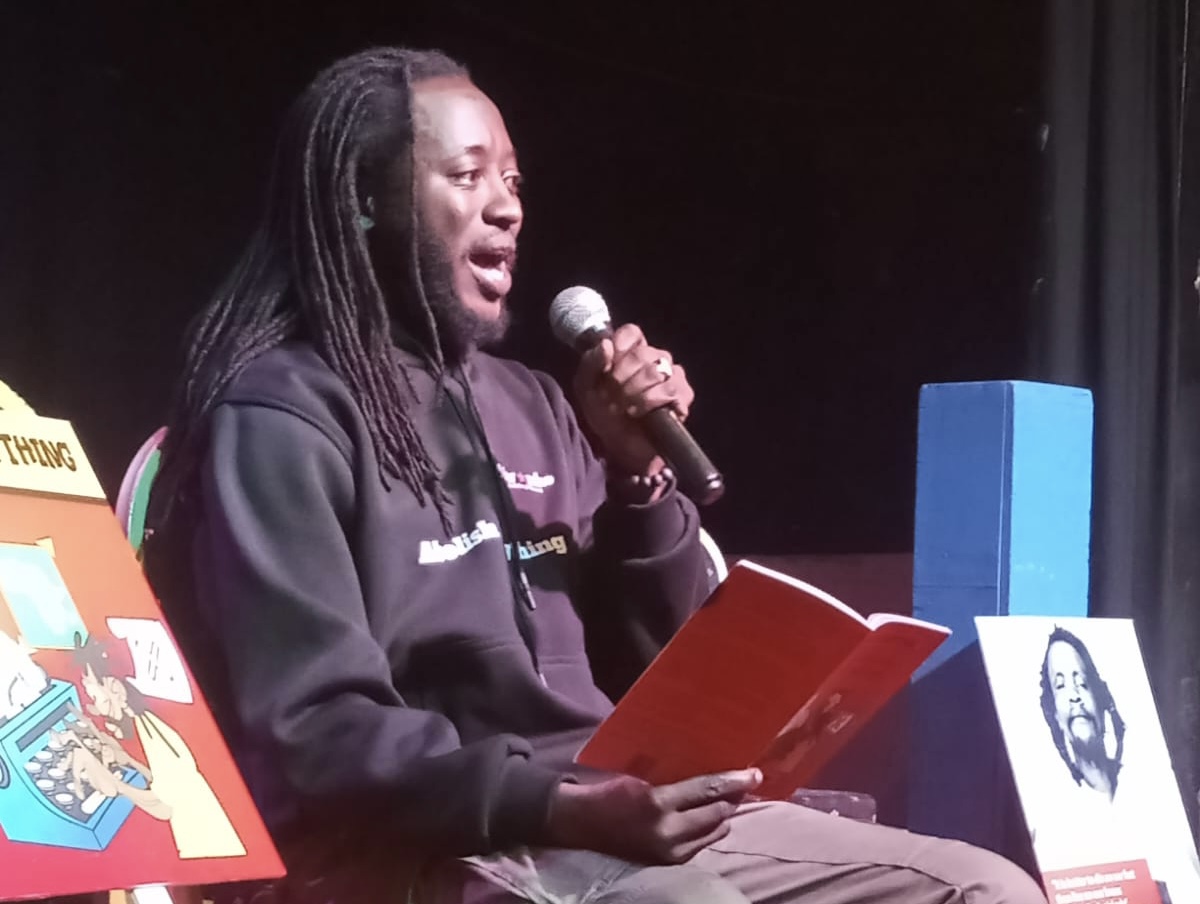 New poetry collection seeks justice for Gen Z protesters killed by police - Sungu Oyoo during the launch of his book "Abolish Everything". (Photo: Barack Oduor)