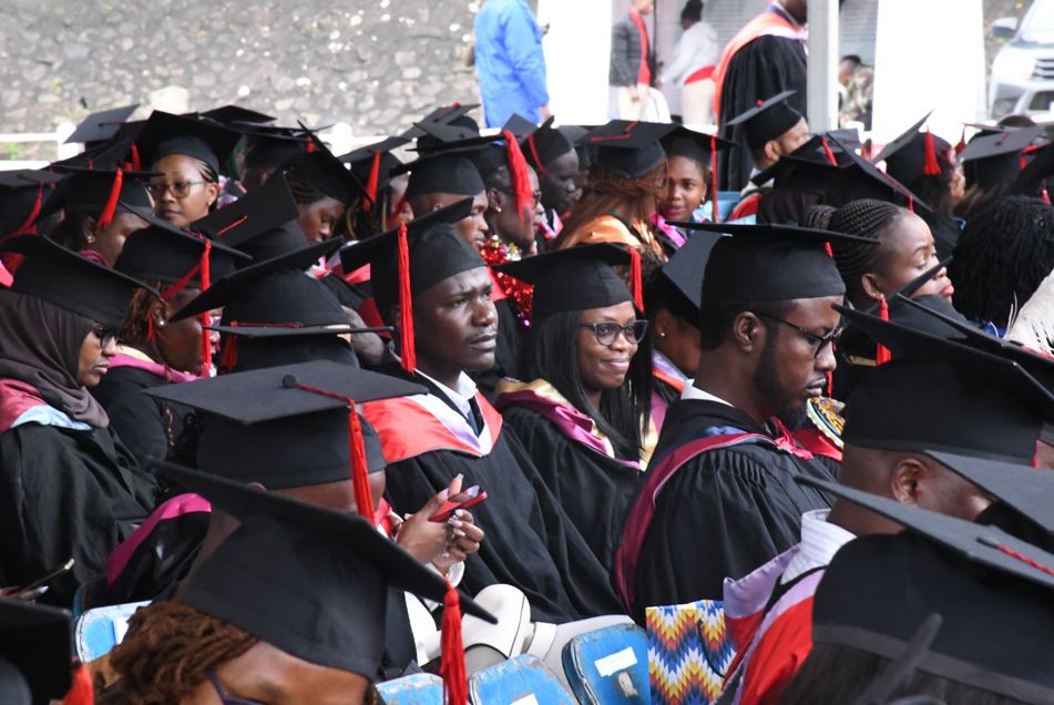 Sh59 billion shortfall casts shadow over university, TVET education - Graduands during a past graduation ceremony at the University of Nairobi. (Photo: UoN)