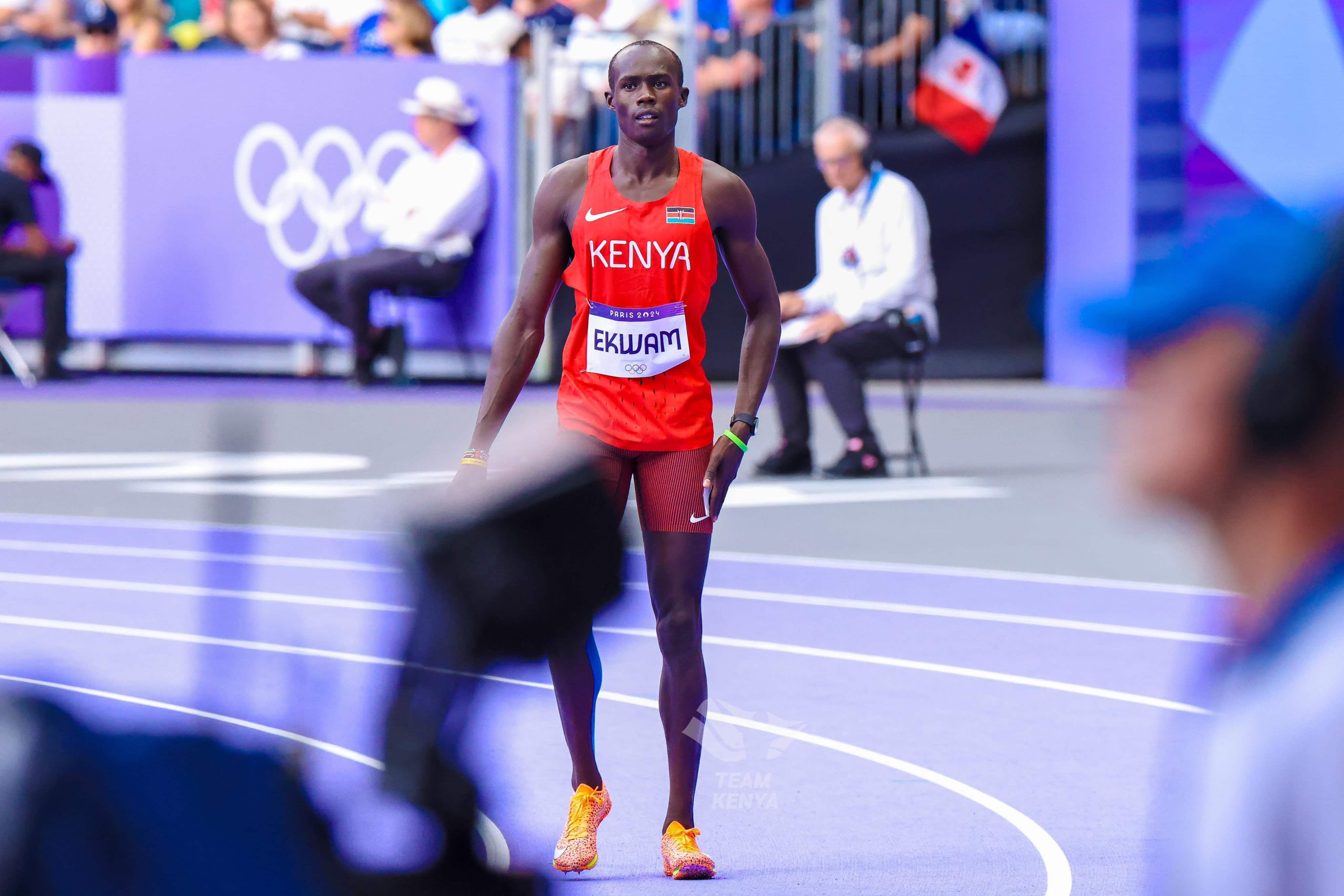 Ekwam eliminated after failing to finish 400 metres heat - Zablon Ekwam reacts after failing to finish in the 400m heat one (C) NOCK