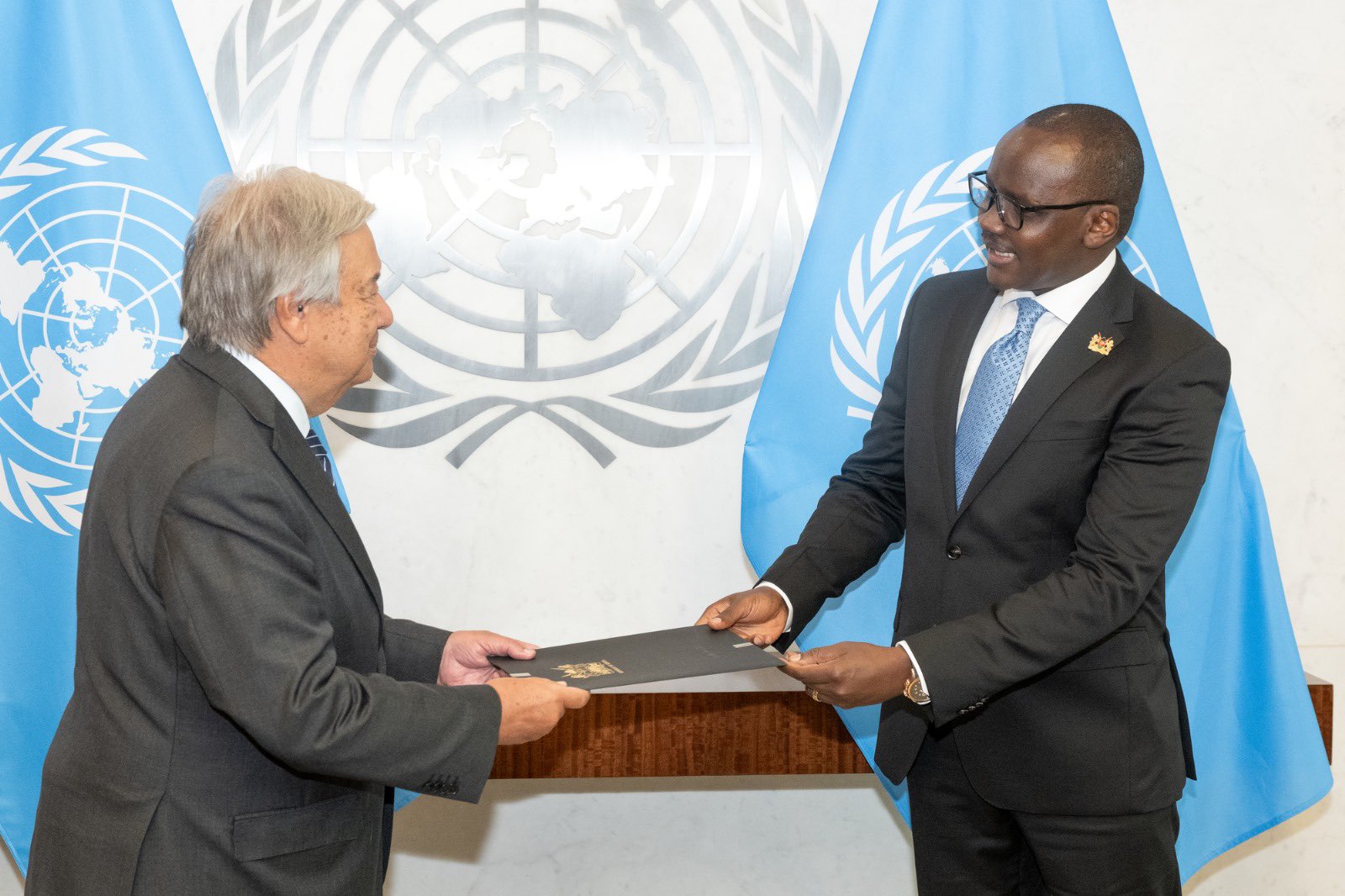 New Kenyan envoy to UN Ekitela Lokaale presents credentials to Guterres