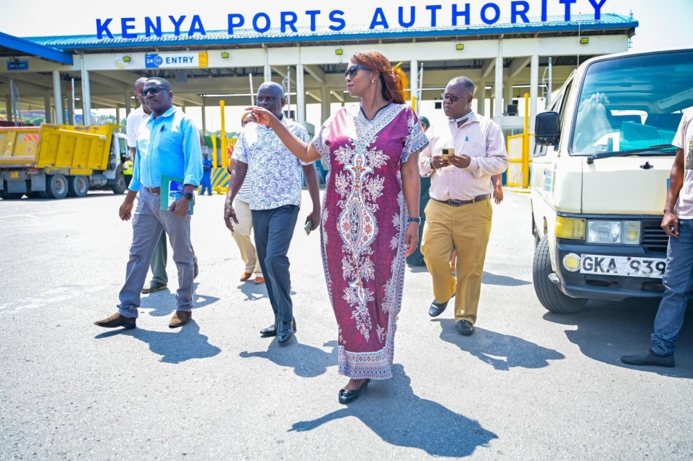 Principal Secretary for Public Health, Mary Muthoni, at the Lunga Lunga One Stop Border Post on Sunday, August 18, 2024. (Photo: PS Mary Muthoni)