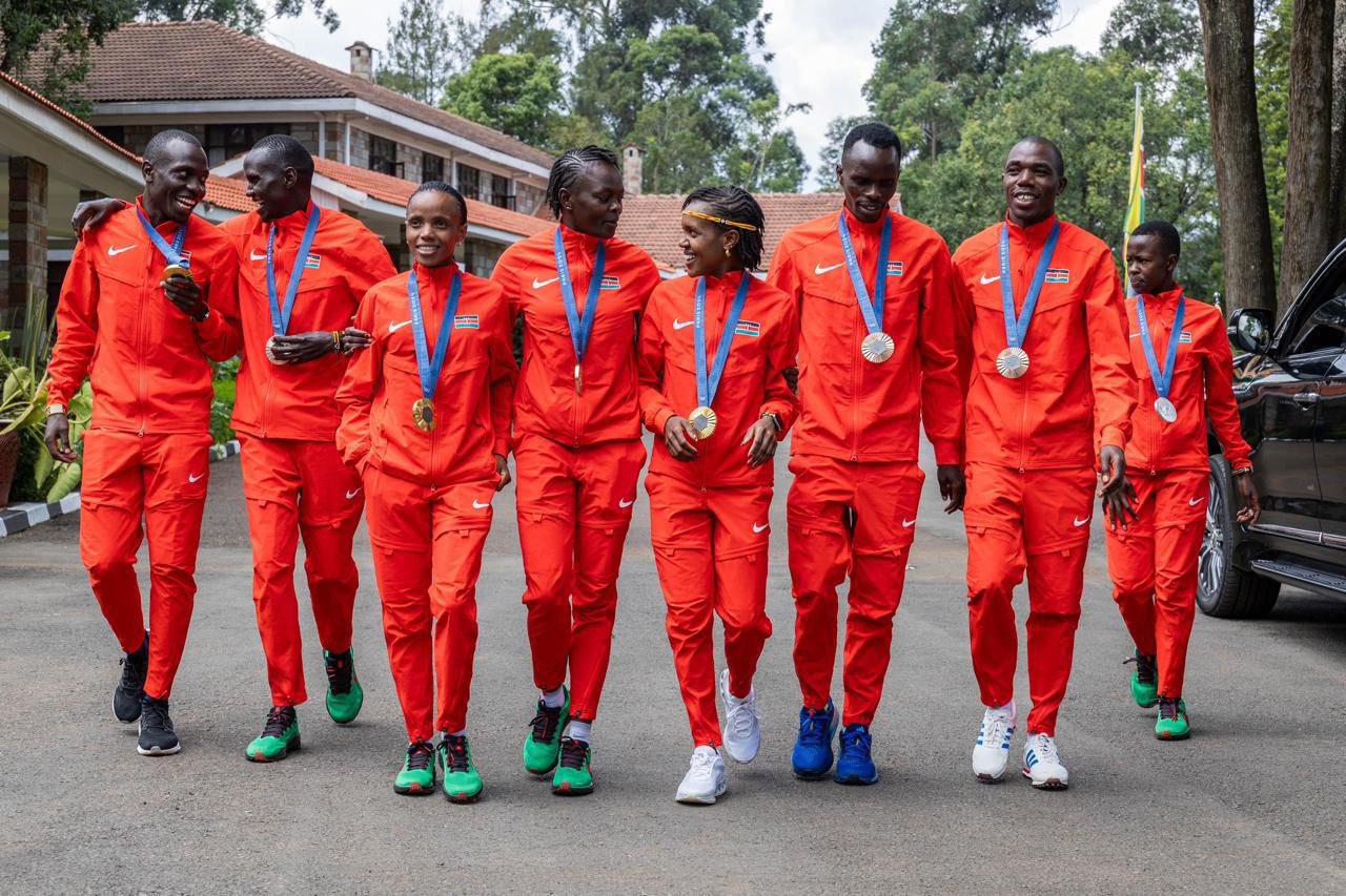 Kenya's Paris Olympics performance highlights need for sporting diversification - Team Kenya gold medalists at the Paris Olympics (C) Kelly Ayodi / NOCK