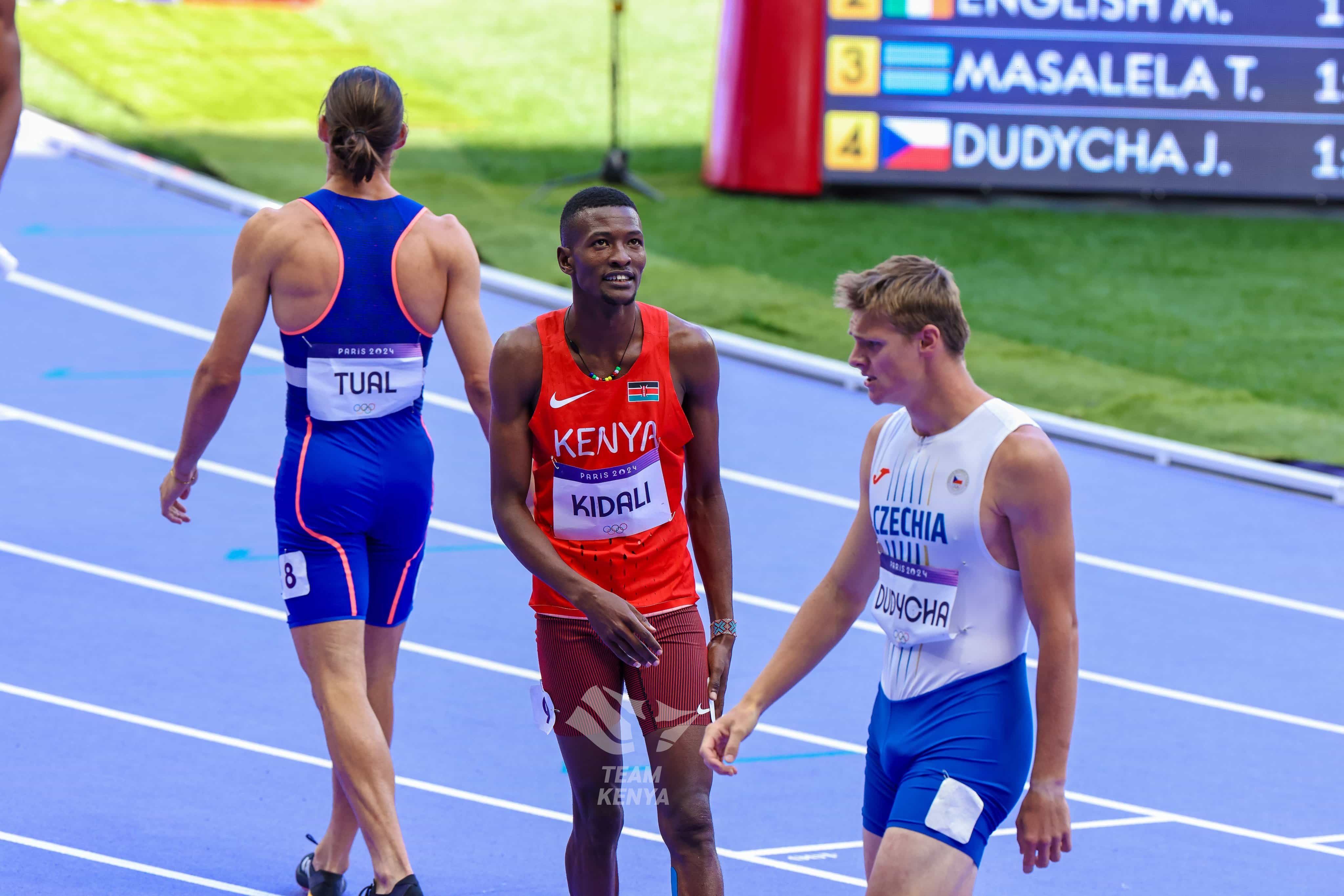 Kidali fails to make 800m semifinals after unsuccessful bid in the repechage - Koitatoi Kidali reacts after the 800m repechage race (C) Kelly Ayodi for Olympics Kenya 