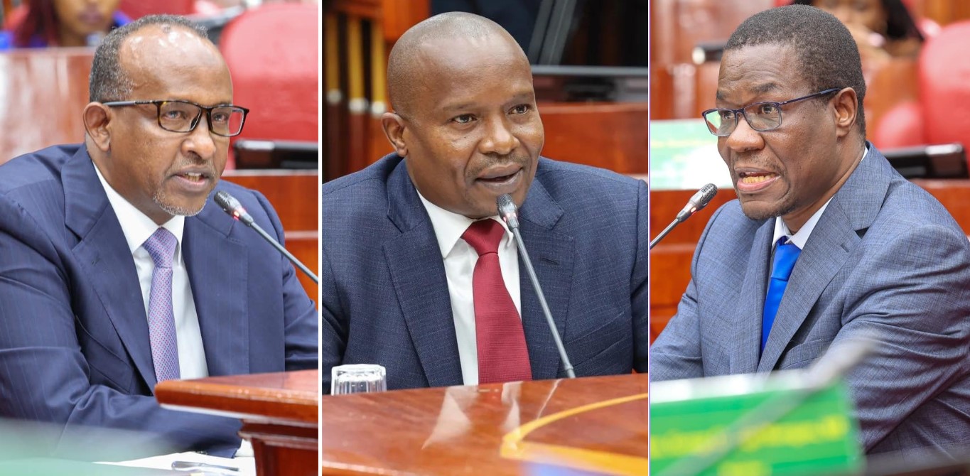 Fresh hurdle for Kindiki, Duale, and Wandayi in their nomination as CSs - From left: Environment, Interior and Energy CS nominees Aden Duale, Kithure Kindiki and Opiyo Wandayi during their vetting by the National Assembly Committee on Appointments in August 2024. (Photos: Parliament)