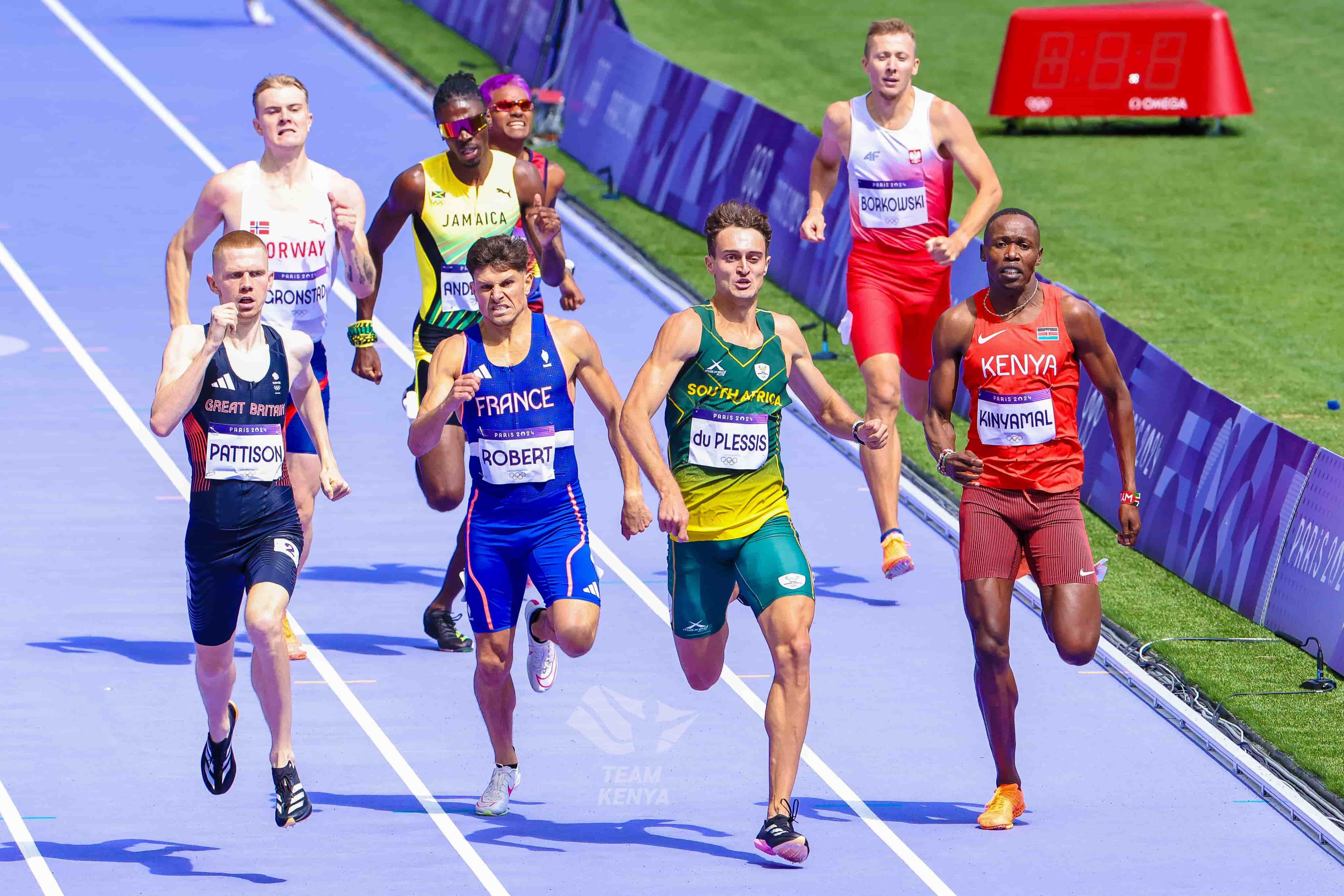 PARIS 2024: Wanyonyi and Kinyamal through to 800m semis, Kidali relegated to repechage round - Wycliffe Kinyamal during his heat (C) Kelly Ayodi / Olympics KE