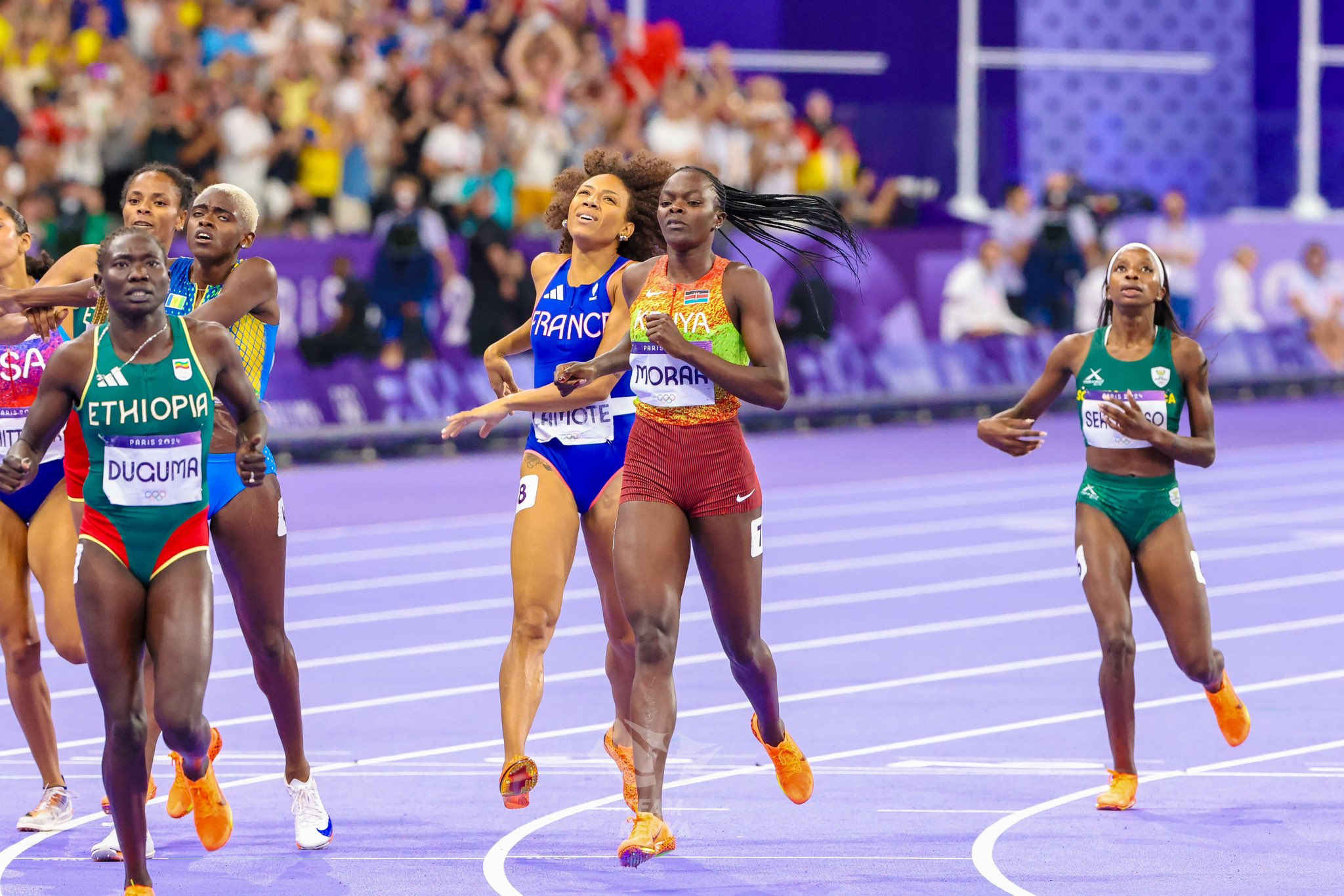 PARIS 2024: Mary Moraa wins bronze in women's 800 metres - Mary Moraa in action during the race (C) Kelly Ayodi for Olympics Kenya 