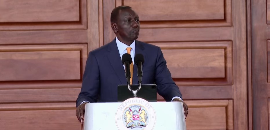 President William Ruto addresses CSs and other dignitaries at State House, Nairobi, on Thursday, August 8, 2024. (Photo: Handout)