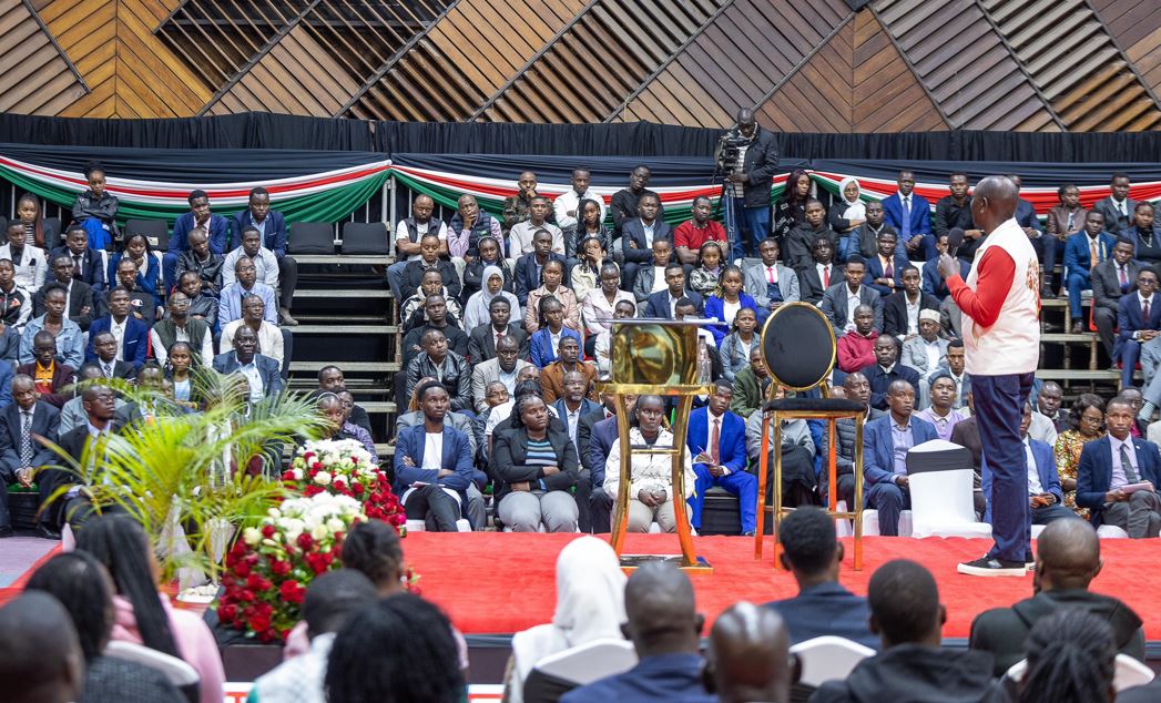 Universities Fund, HELB appeal High Court ruling on new university funding model - President William Ruto during a town hall meeting on the new university funding model at KICC, Nairobi on August 25, 2024. (Photo: PCS)