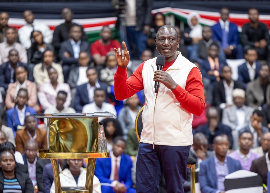 A reform gone wrong: How Ruto’s university funding model failed students in 2024 - President William Ruto during a town hall meeting on the new university funding model at KICC, Nairobi on August 25, 2024. (Photo: PCS)