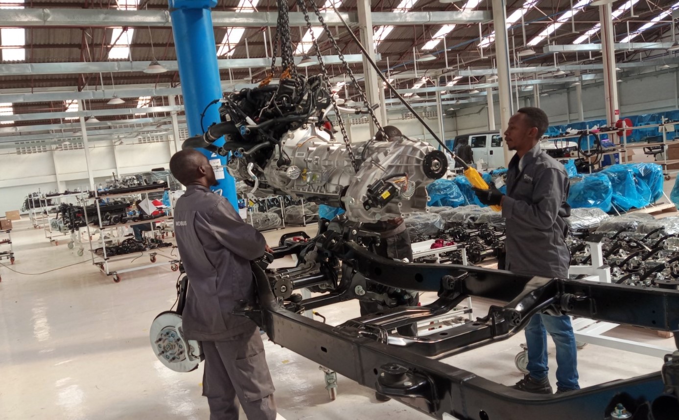 Mobius Motors Kenya enters liquidation amid debt resolution - Workers at the Mobius Motors Kenya Ltd assembly plant in Nairobi. (Photo: Mobius Kenya)