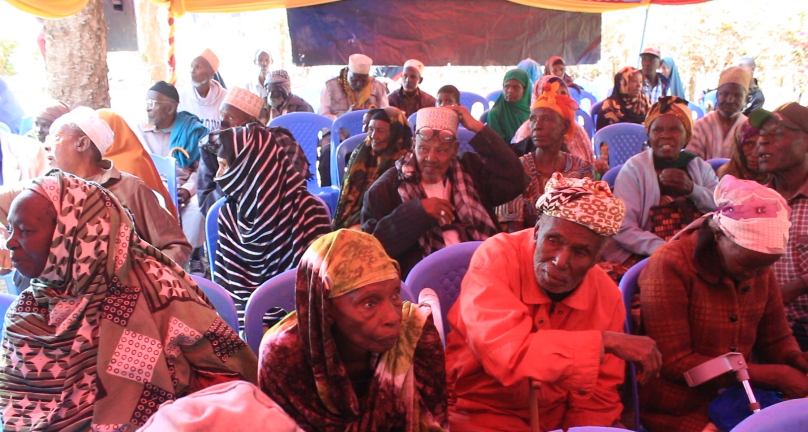 Boon for elderly persons in Isiolo after enlisting for NHIF - Elderly persons who enrolled in NHIF in Isiolo town. (Photo: Waweru Wairimu)