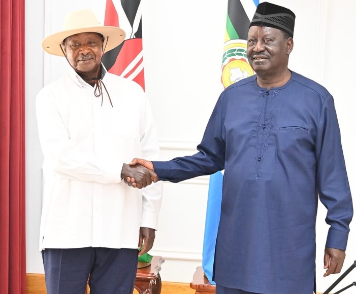 Ugandan President Museveni endorses Raila for AUC top job, takes a jab at Djibouti's candidate in Nairobi speech