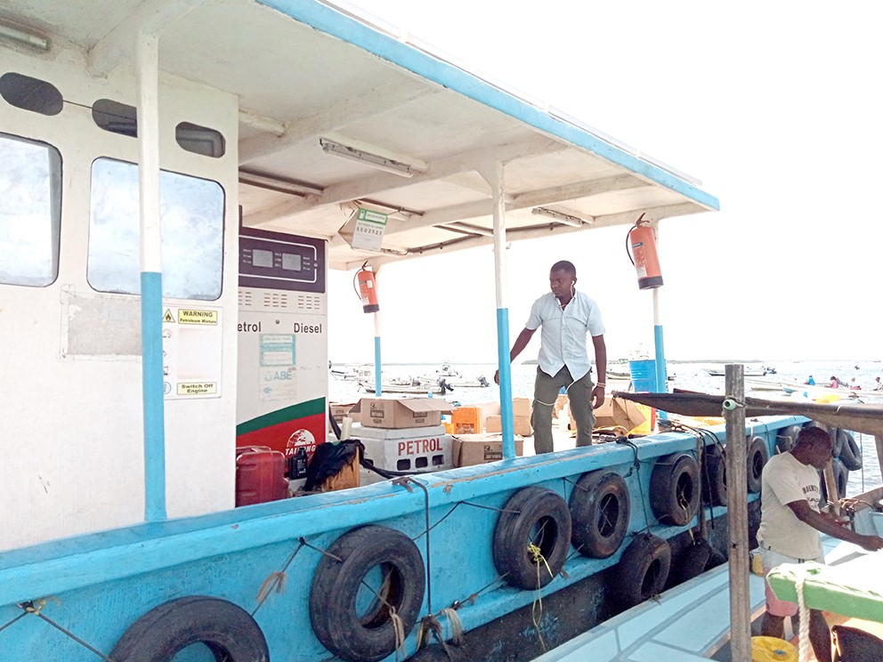 Why Lamu’s fuel sellers set up floating filling stations in the Indian Ocean