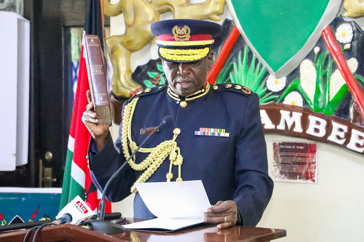 Kanja puts criminals on notice as he takes over as new police IG