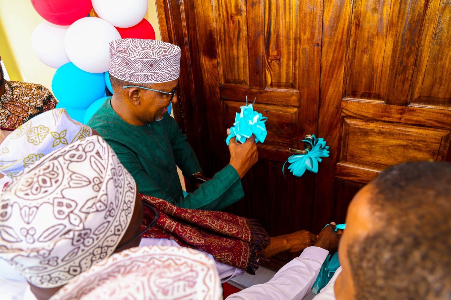 Environment CS Aden Duale addresses attendees after commissioning a state-of-the-art facility at the Markaz Al-Rashidat Islamic Education Centre in Garissa County on Sunday, September 15, 2024. (Photo: Aden Duale/X)