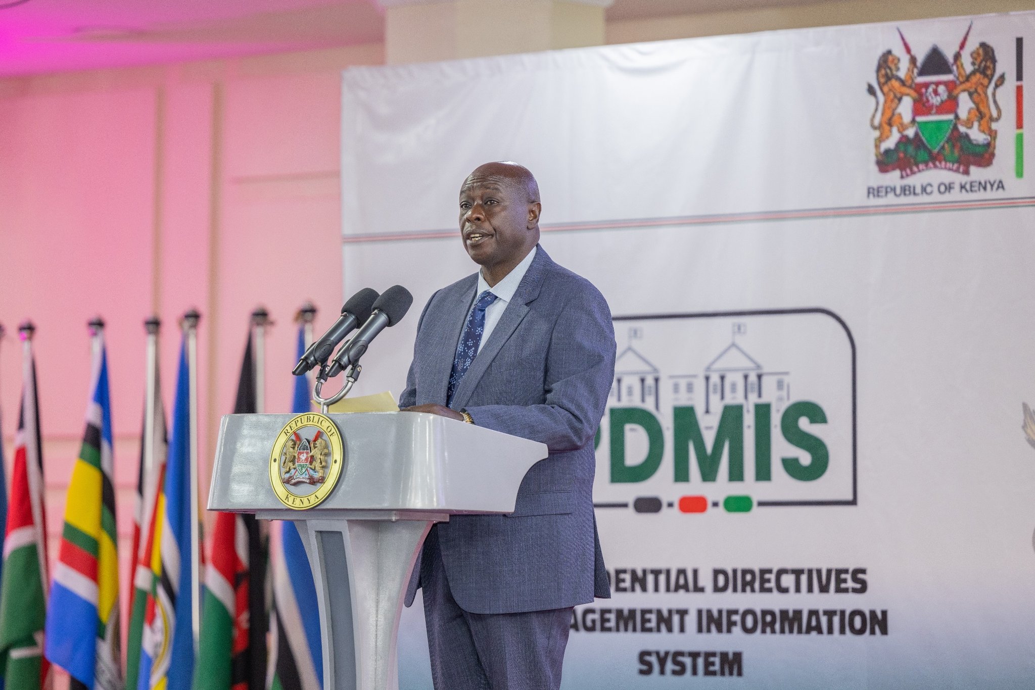 Government introduces new digital system to track foreign travel by state officers - Former Deputy President Rigathi Gachagua during the launch of the Foreign Travel Management Information System at KICC, Nairobi on August 2, 2024. (Photo: DPCS)