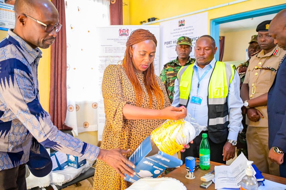 Kenya joins early recipients of Mpox vaccine in Africa - Public Health PS Mary Muthoni during a visit to Illasit border post in Loitoktok and the Namanga One-Stop Border Point in Kajiado County to evaluate Mpox preparedness and response capabilities. (Photo: MoH)