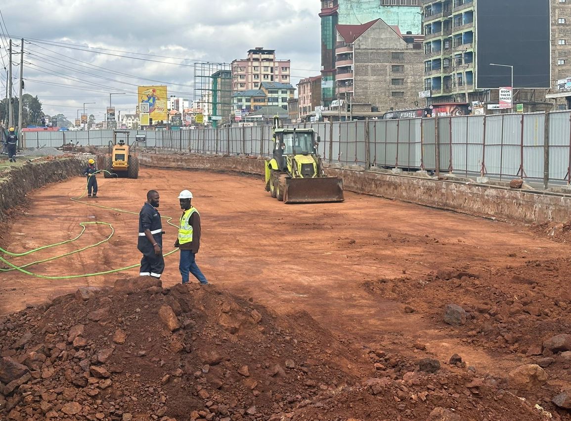 Construction of Sh3.58B Ngong Road-Naivasha Road flyover begins  - KURA engineers begin the construction of Ngong Road - Naivasha Road flyover on Monday, September 16, 2024. (Photo: KURA)