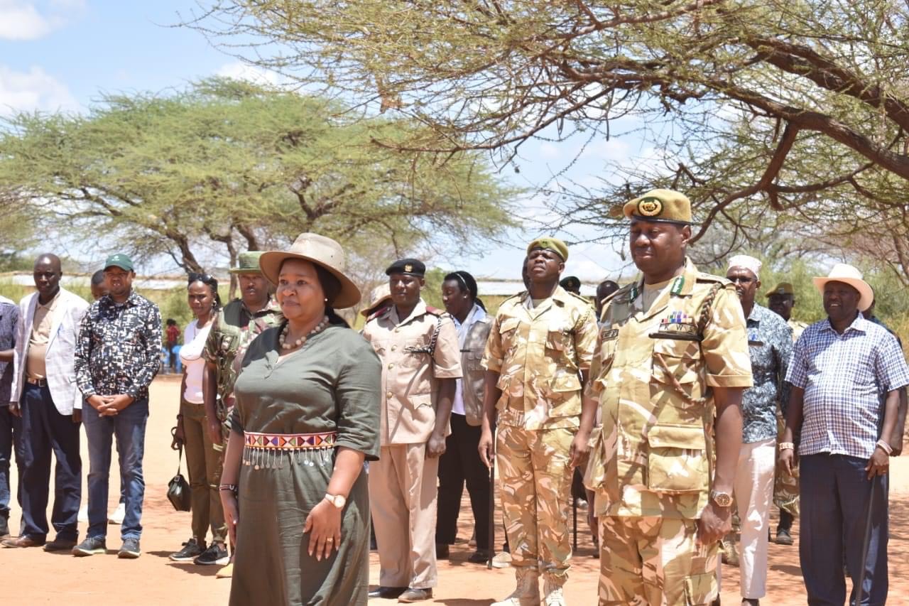 Tourism CS Rebecca Miano graces the World Rhino Day celebration held at Sereolipi primary School in Samburu County on Sunday, September 22, 2024. (Photo: Issa Hussein)