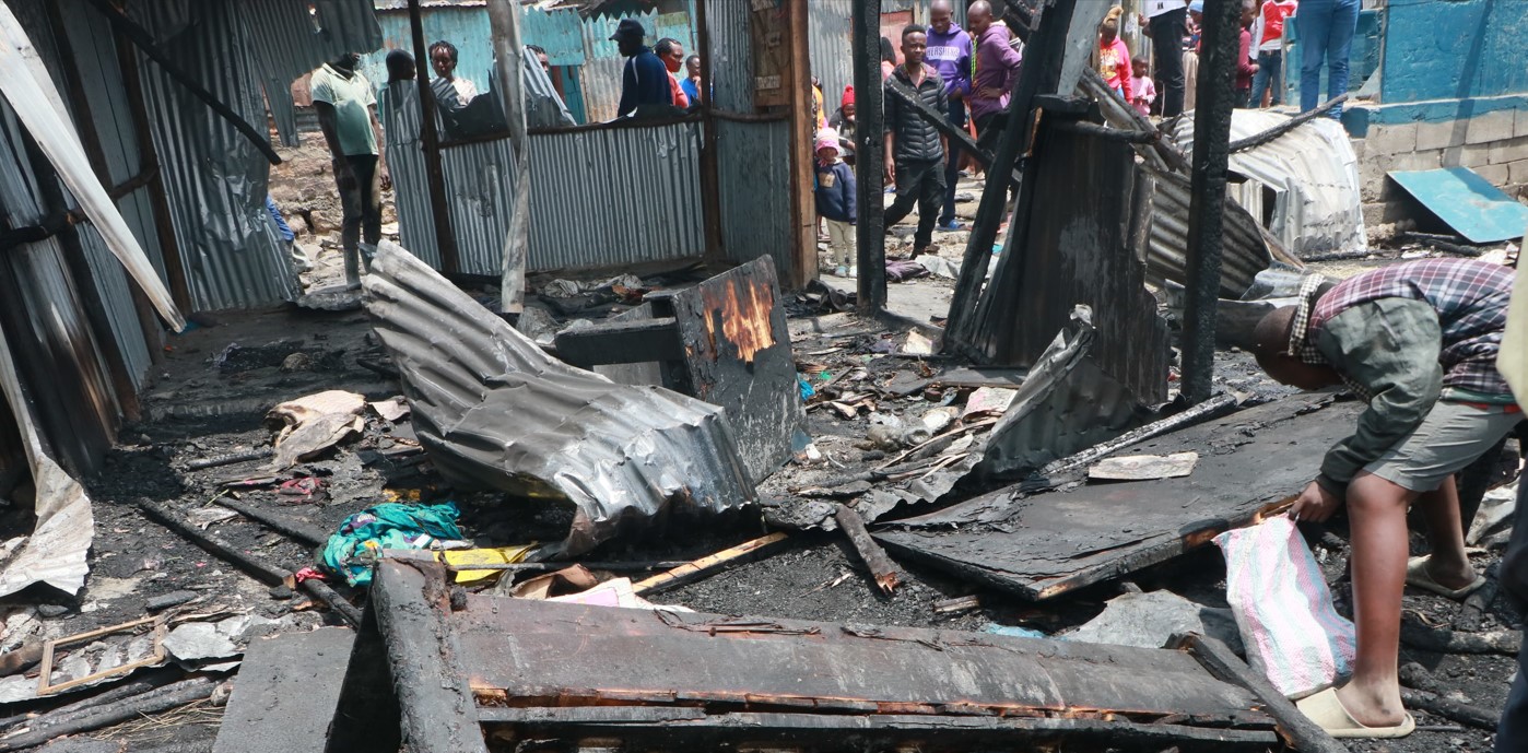 Fire in Mukuru Kwa Njenga slum kills three children, leaves scores homeless