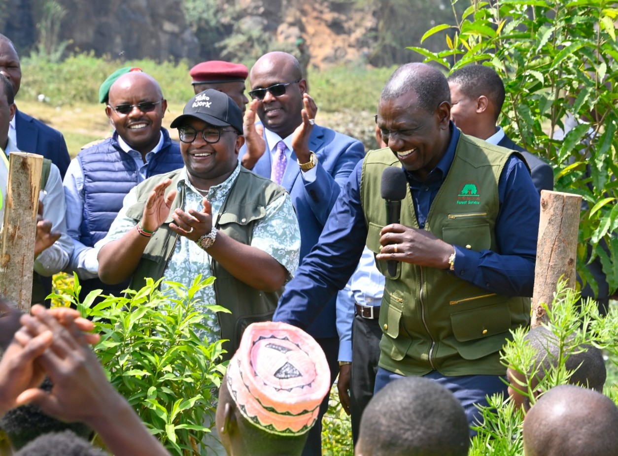 President William Ruto launches the Nairobi River Regeneration Project in Korogocho, Nairobi, on Thursday, September 12, 2024. (Photo: PCS)