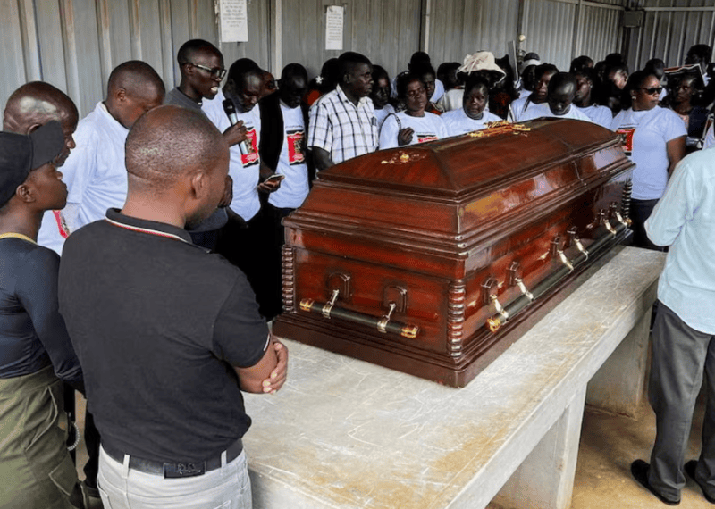 Slain Ugandan Olympian Rebecca Cheptegei buried with full military honours