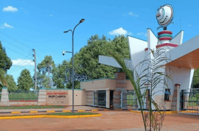 Moi University closed indefinitely as workers’ protests intensify - The gate of Moi University. (Handout)