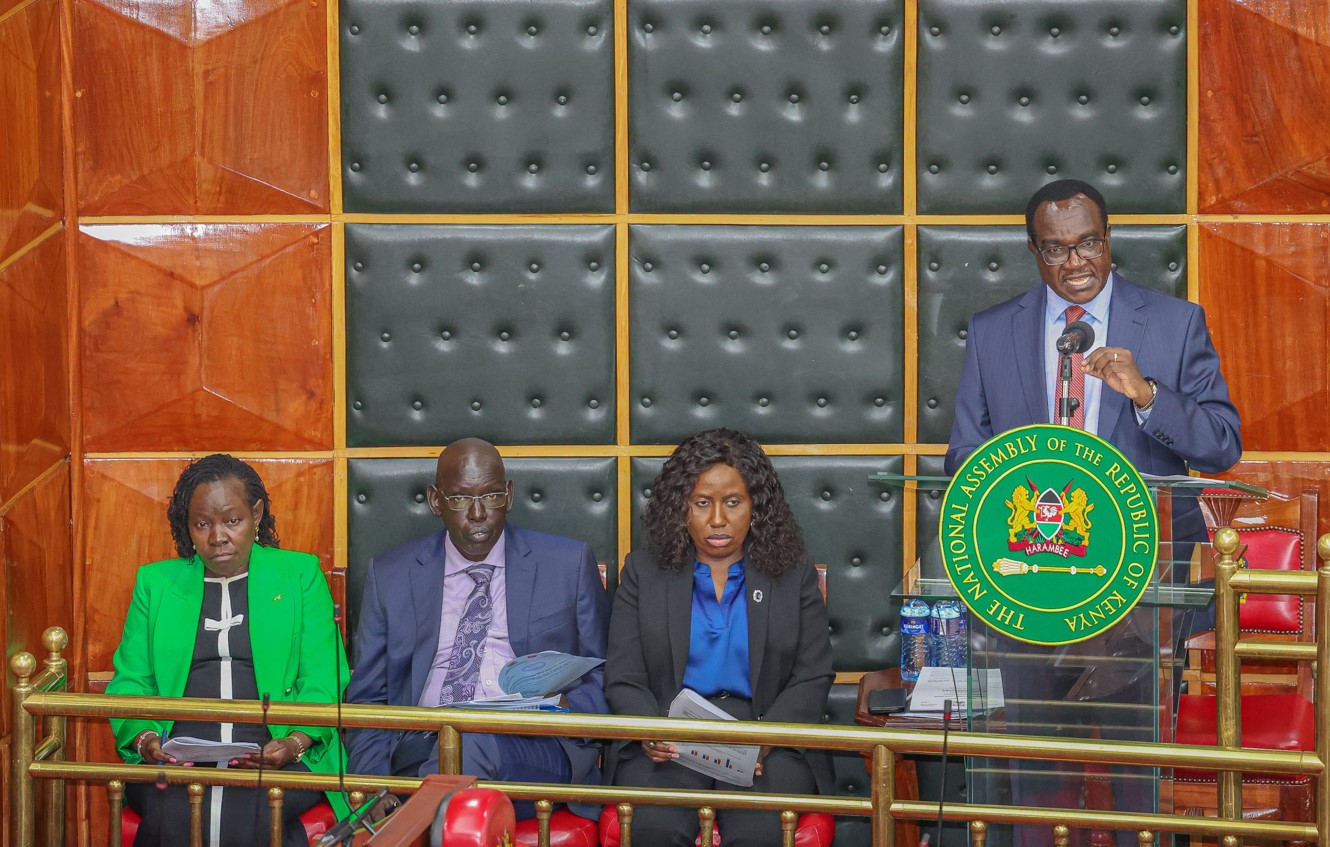 MPs grill Education CS Ogamba over flaws in university funding system - Education CS Julius Ogamba flanked by permanent secretaries in his ministry when he appeared before the National Assembly on September 18, 2024. (Photo: National Assembly)