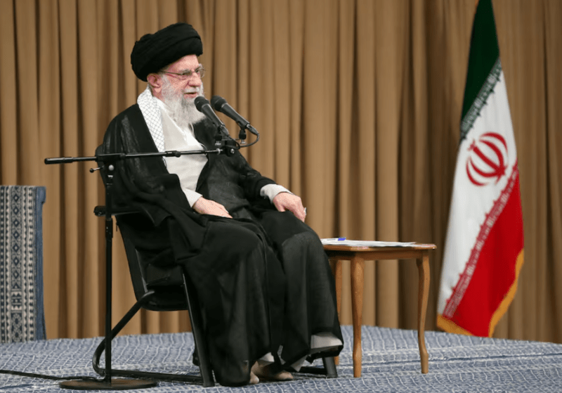 Iranian leader Ayatollah Ali Khamenei calls on Muslims to confront Israel - ]Iran's Supreme Leader Ayatollah Ali Khamenei speaks during a meeting in Tehran, Iran, September 25, 2024. Office of the Iranian Supreme Leader/WANA (West Asia News Agency)/Handout via Reuters.