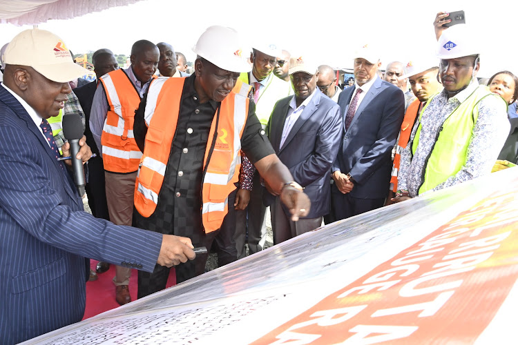 Court halts Sh8.7bn Riruta-Ngong Railway construction over public participation concerns - President William Ruto during the launch of the construction works for the Riruta-Ngong Commuter Rail line, Ngong, Kajiado County on December 15, 2023. (Photo: PCS)