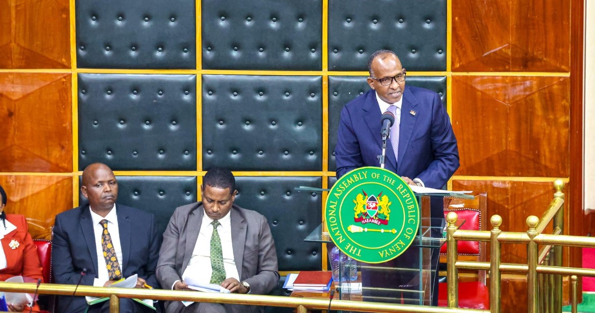 Duale threatens to close 101 factories dumping waste into Nairobi River - Environment Cabinet Secretary Aden Duale (right) when he appeared before the National Assembly on October 2, 2024. (Photo: National Assembly)