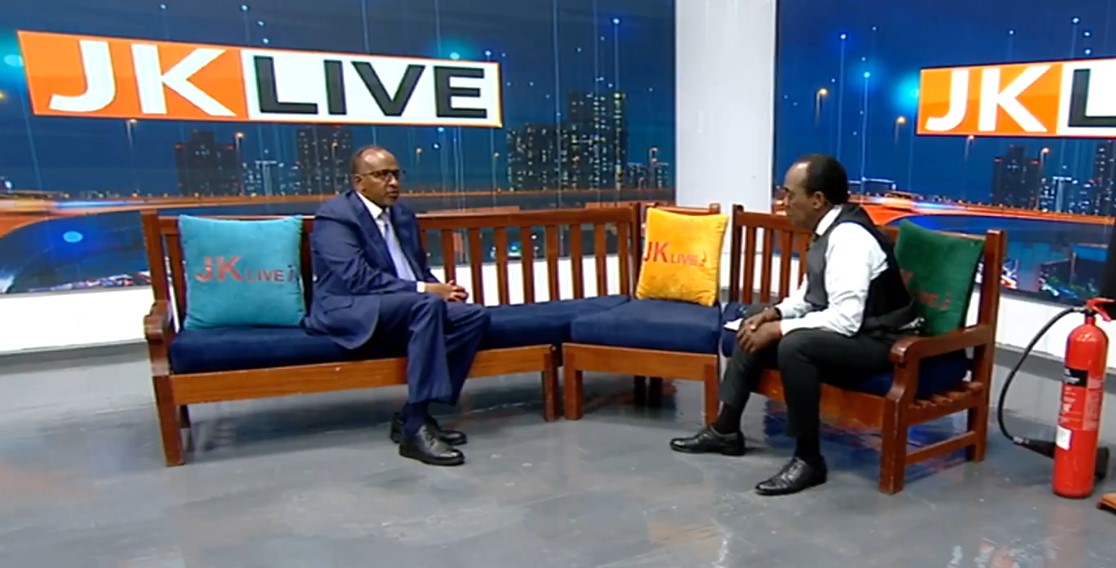 CS Duale details Gachagua’s political missteps that led to impeachment - CS Aden Duale speaks with anchor Jeff Koinange during the JK Live show at Citizen TV Studios on Wednesday, October 30, 2024. (Photo: Citizen TV)