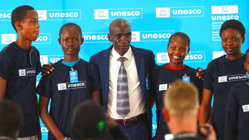 Eliud Kipchoge appointed UNESCO ambassador for sports, integrity, and education - Eliud Kipchoge poses for a photo during his unveiling (C) Courtesy