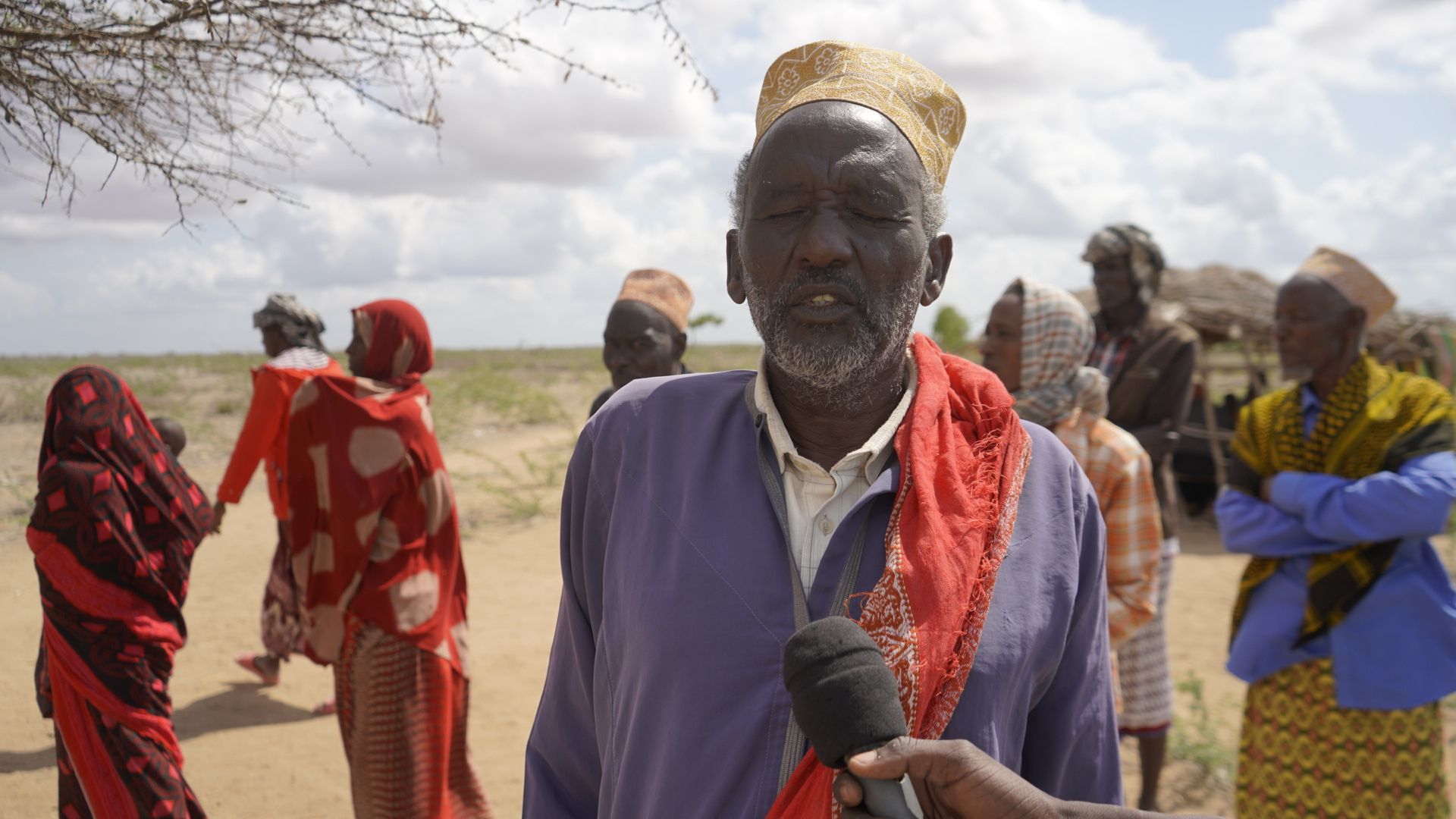 Maderte Preparatory School Board Chairman Mohammed Bonaya at the school in Maderte Village, Tana River County. (Photo Farhiya Hussein)