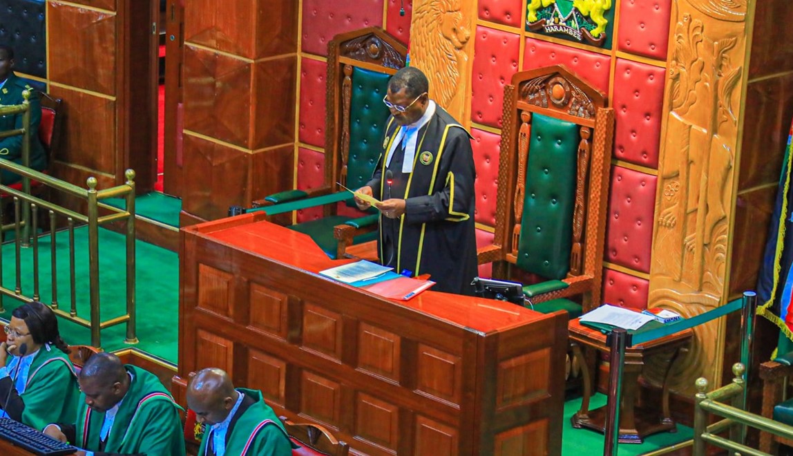 Nine MPs to join mediation committee to resolve revenue division Bill impasse - National Assembly Speaker Moses Wetang'ula addressing MPs during a special sitting on October 18, 2024. (Photo: National Assembly)