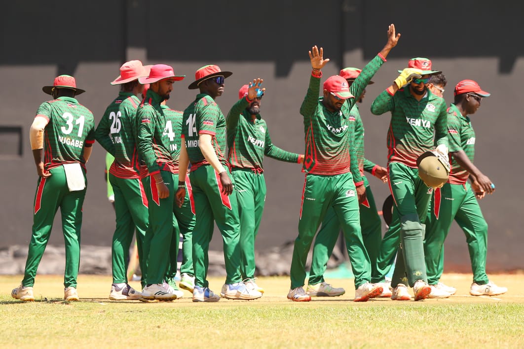 Kenya cruise past Seychelles in ICC men's T20 qualifier - Kenya Cricket team celebrate after overcoming Seychelles during the Men's T20 World Cup Africa Sub-regional Qualifier B at Ruaraka on Wednesday, 23rd October.