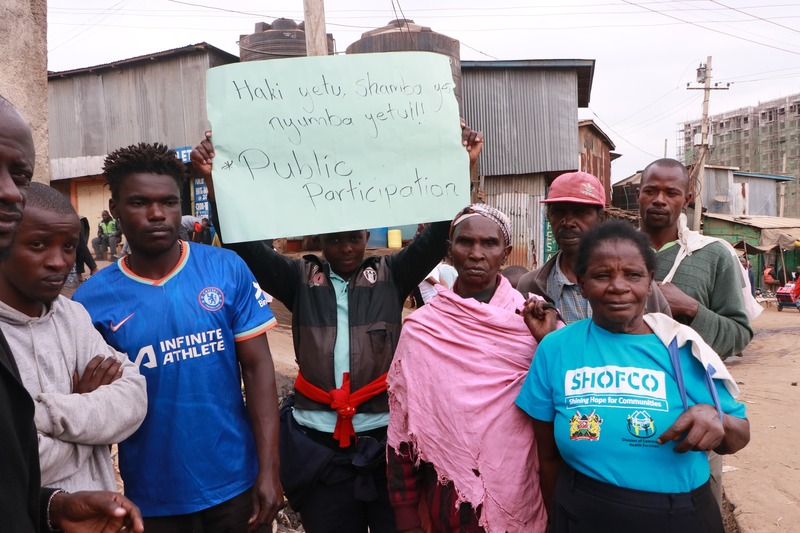 Nubians want their land in Kibera protected from planned demolition - Residents of Soweto village in Kibera protest against plans to demolish their houses for the third phase of the affordable housing programme. (Photo: Barack Oduor)