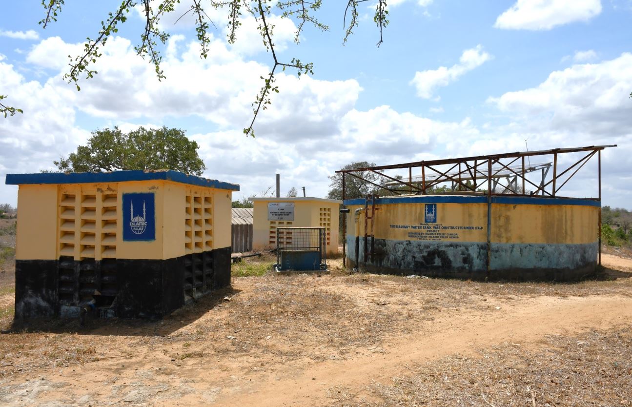 Water project constructed by the Islamic Relief Organisation in Garashi Village, Kilifi County. (Photo: Farhiya Hussein)