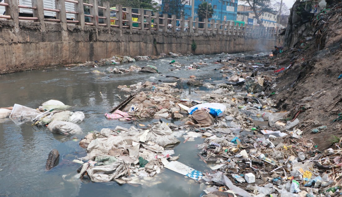 Waste, industrial effluent continue to choke Nairobi River despite clean-up efforts