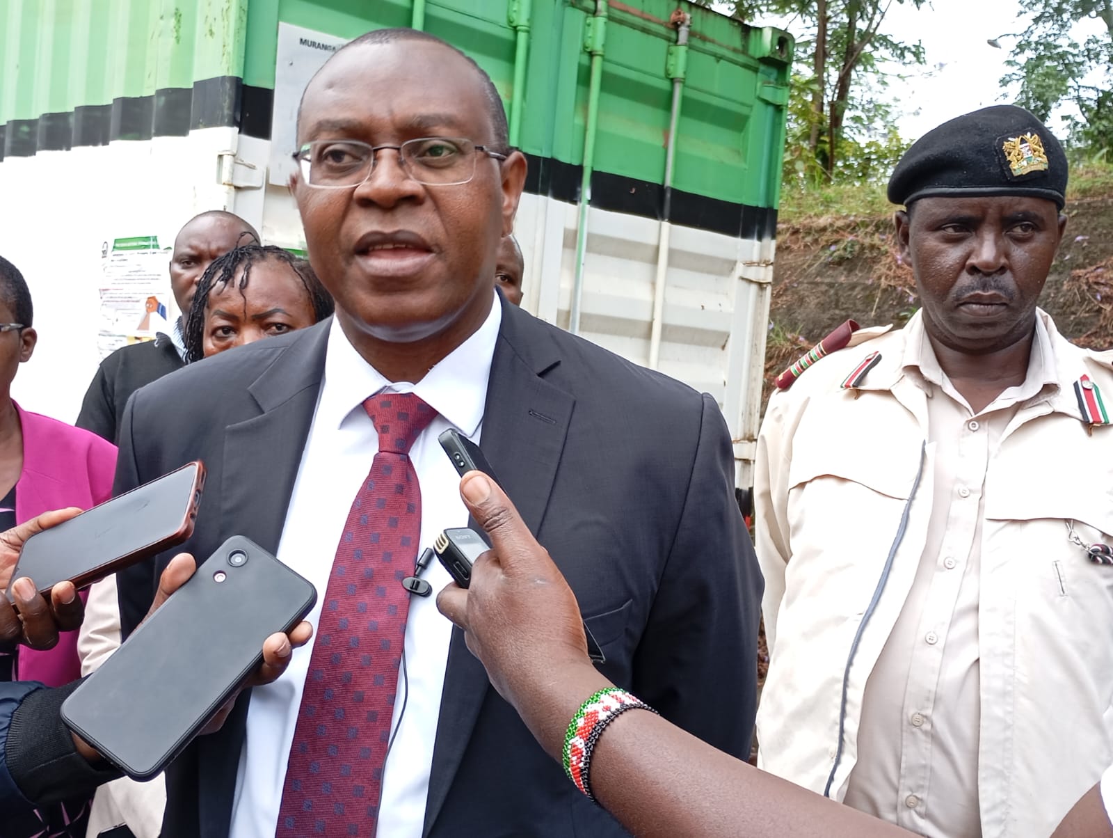 No allowance increase for KCSE exams supervisors, KNEC says - KNEC CEO David Njengere speaks during the distribution of 2024 KCSE examination materials at Murang'a DCC's offices on November 5, 2024. (Photo: KNEC)