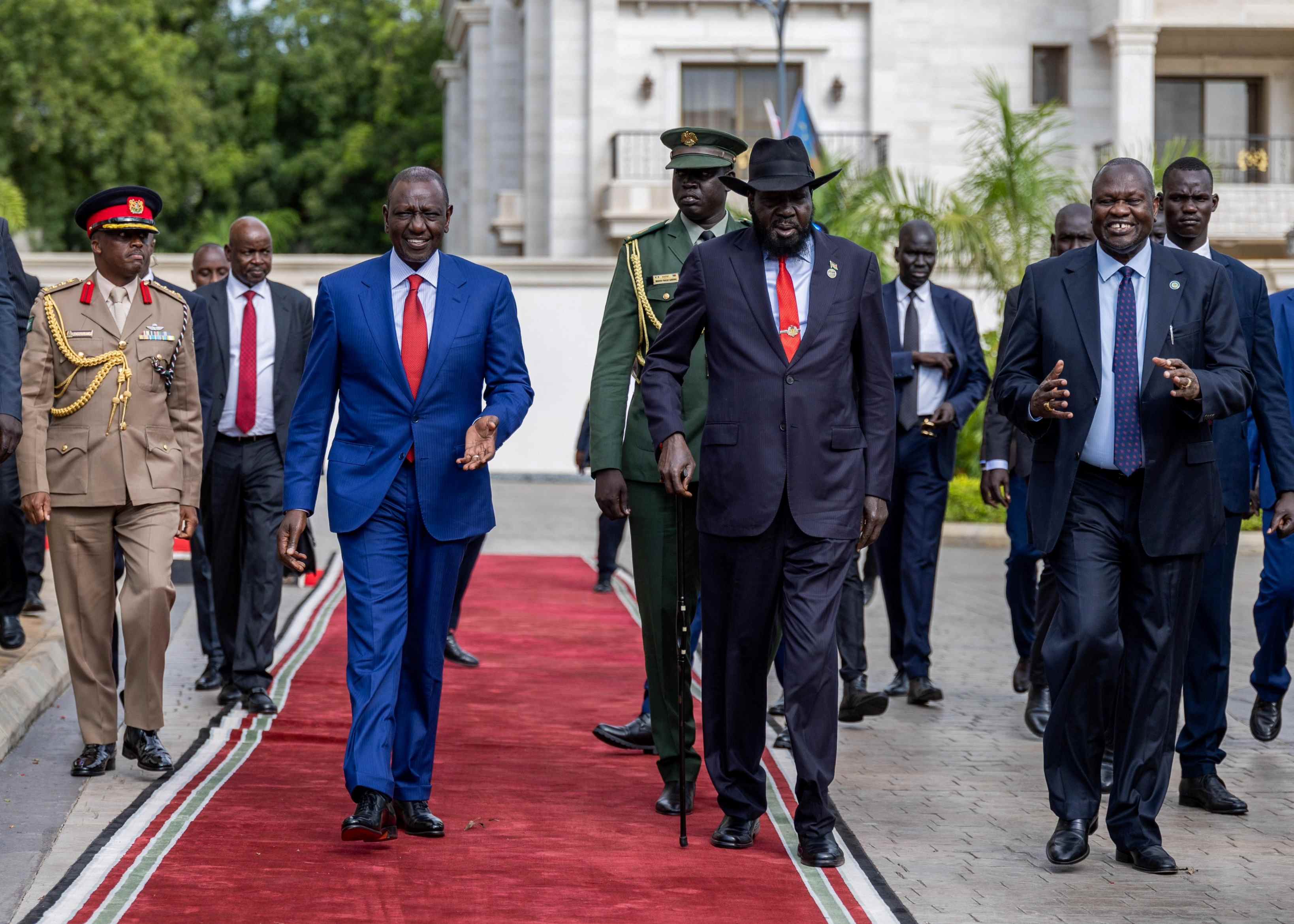 South Sudan, Kenya to resume peace talks in Nairobi - Presidet William Ruto in Juba, South Sudan, after he held talks with President Salva Kiir Mayardit and First Vice-President Riek Machar on the Tumaini Initiative peace process on November 6, 2024. (Photo: PCS)