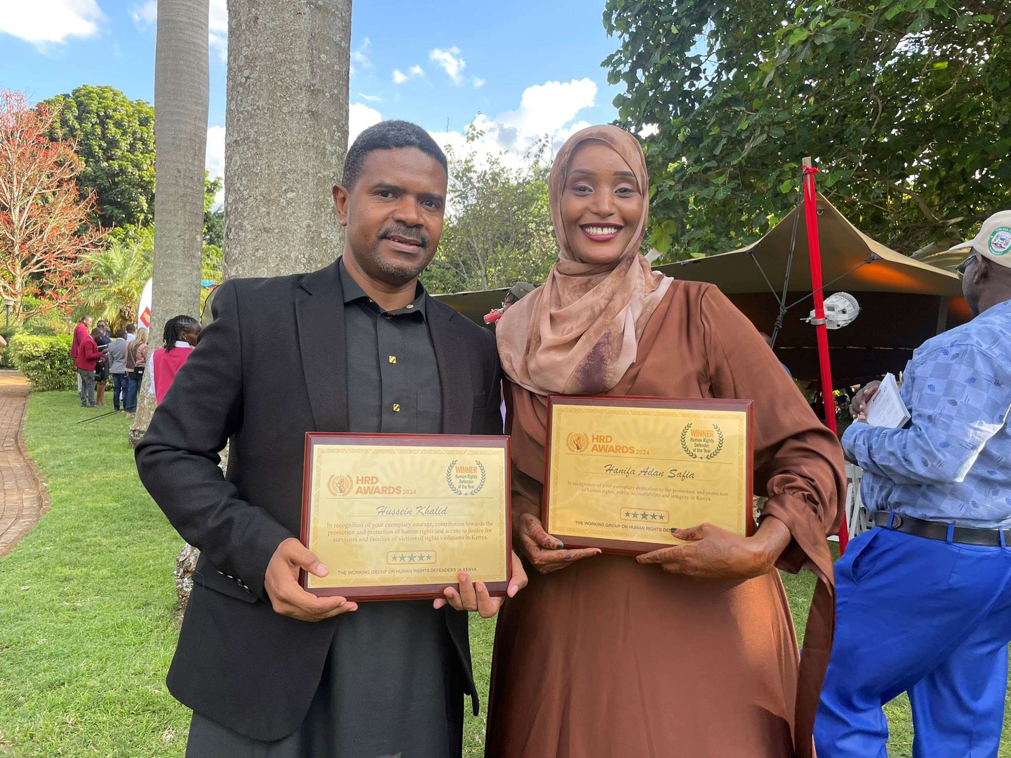 Hanifa Adan, Boniface Mwangi and Hussein Khalid clinch Human Rights Defender of the Year Award