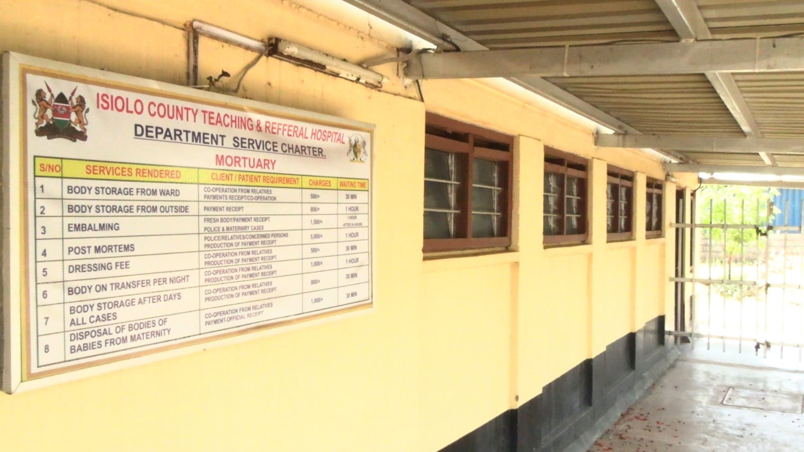 Isiolo County morgue reopens after eight-month closure for renovations