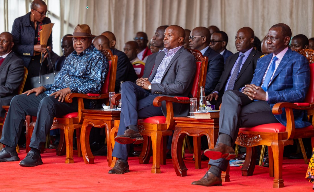 Ruto, Uhuru, Gachagua meet at Catholic bishop’s consecration in Embu