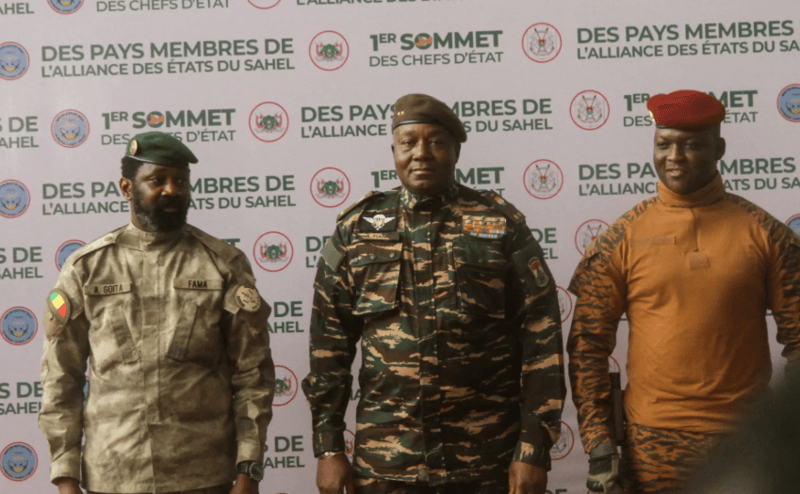 Military rule is on the rise in Africa – nothing good came from it in the past - Mali’s Assimi Goita, Niger’s General Abdourahamane Tiani and Burkina Faso’s Captain Ibrahim Traore at the Alliance of Sahel States (AES) in Niamey, Niger. (Reuters)