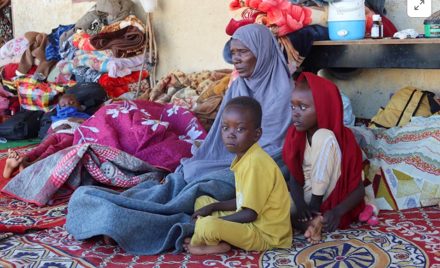 At least 54 killed, 158 wounded in RSF attack on Sudan’s Omdurman market - A Sudanese family, displaced from Gezira state due to RSF violence, sit at a shelter in New Halfa, Sudan on November 3, 2024. (Photo: REUTERS/El Tayeb Siddig)